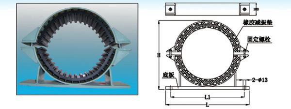 GDU3型管道管夹橡胶减震器