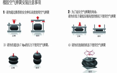 橡胶空气弹簧安装要求和使用说明