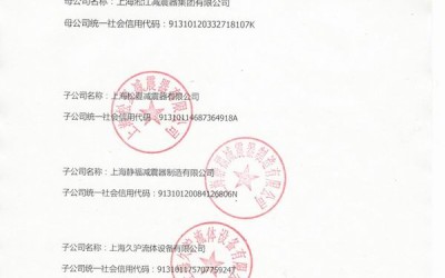上海钢丝橡胶软接头企业集团成员证明